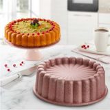 Empressco Dilimli Granit Döküm Kek Tart Kalıbı 25 Cm, Rose & Gül Kurusu - Seçenek 1 - (ClearEyelets)Black-RadiantOrchid