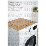 Empressco Doğal Ahşap Bambu Banyo ve Çamaşır Makinesi Matı, Kaymaz, Dayanıklı 50X60 cm - Ahşap Rengi - Seçenek 1