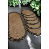 Empressco Doğal Jüt Amerikan Servis ve Runner Seti 6'lı, Şık ve Sağlam Tasarım - 10 x 10 cm