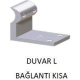 Empressco Duvar L Bağlantı Kısa Aluminyum Küpeşte - Korkuluk Aksesuarı Mobilya Bağlantı Elemanları Beyaz Belir - Seçenek 1