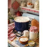 Empressco Ebruliemaye 22 cm 5 Litre Retro Emaye Stockpot Süt Yoğurt Spagetti Derin Tencere Bakraç Un Bakliyat Saklama Kab - Fiyatı, Yorumları - Altın - Seçenek 1