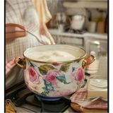 Empressco Ebruliemaye Rose Emaye Lüx Vintage Tencere Kazan Boy 8 Litre 28 cm Çap Süt Yoğurt Reçel Konserve Salça Tenceresi - Fiyatı, Yorumları - Altın - Seçenek 1