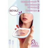 Empressco Edewatt Işıklı Büyüteçli Cep Aynası, Makyaj USB Şarjlı Katlanır Dokunmatik LED Seyahat El Makyaj Aynası - Fiyatı, Yorumları - 1/100 Toz Ceviz