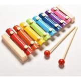 Empressco Eğitici Ahşap Ksilofon 8 Nota, 25 Cm, Renkli, Sesli ve Eğlenceli Çocuk Oyuncağı - Seçenek 1 - Altın