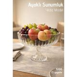 Empressco El Yapımı Cam Yıldız Model Ayaklı Sunumluk, Şık ve Zarif Tasarım - Seçenek 1 - 51R-Turuncu