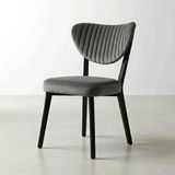 Empressco Elma Sandalye Modern Kadife Kapitone Sırtlı Mutfak Yemek Odası Balkon Kafe Sandalyesi 85 cm - Antrasit - Seçenek 1