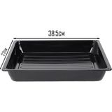 Empressco Emaye Fırın Tepsisi 38,5X27CM, 6cm Yükseklik, Dayanıklı ve Şık Tasarım - Seçenek 1 - (ClearEyelets)Black-RadiantOrchid