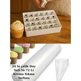 Empressco Erenle Krema Sıkma Torbası Tek Kullanımlık 72 Li ve 24 Lü Sıkma Torbası Ucu Duy Seti Paslanmaz Çelik Pasta - Fiyatı, Yorumları - Seçenek 1