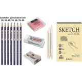 Empressco Eskiz Defteri Çizim Seti A5 Eskiz,pastel Dağıtma Kalemi,dereceli Kalemler,hamur Silgi,kalemtraş - Fiyatı, Yorumları - -- - Seçenek 1