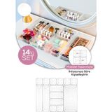Empressco Evlinya 14 Parça Takı Makyaj Çekmece Içi Düzenleyici Kozmetik Aksesuar Organizer - Fiyatı, Yorumları - Ahşap Rengi - Seçenek 1