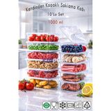 Empressco Ezupack 1 Lt 10 Adet Kendinden Kapaklı Mikrodalga Difriz Derin Dondurucu Buzluk Düzenleyici Saklama Kabı - Fiyatı, Yorumları - 079 Buz Beyazı - Seçenek 1