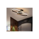 Empressco Feraye Modern Tasarım Siyah Renk Beyaz Ledli Cafe - Mutfak - Salon 2 Li Led Avize