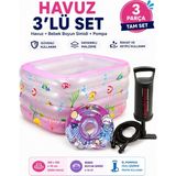 Empressco Fidan Oyuncak 140X100X70 cm Şişme Çocuk Havuzu ve Bebek Boyun Simidi Seti Pompa Hediyeli ( Pembe ) - Fiyatı, Yorumları - --