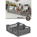 Empressco Flora 2 Adet Küçük Katlanır Kasa, Ofis Ev Mutfak Banyo Oyuncak Çok Amaçlı Saklama Sepeti (17X21X11CM) - Fiyatı, Yorumları - Ahşap Rengi - Seçenek 1