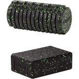 Empressco Foam Roller ve Yoga Blok Seti Pilates Yoga Seti Masaj Köpüğü ve Yoga Bloğu Seti - Açık Mavi