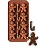 Empressco Gingerman Yılbaşı Temalı Ginger Adam Şeker Hamuru Sabun Mum Kokulu Taş Pasta Çikolata Kalıbı - Seçenek 1 - Ahşap - Mavi