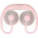 Empressco Giyilebilir Kablosuz Şarjlı Taşınabilir Mini Fan Vantilatör Pembe - Ahşap - Bej