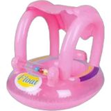 Empressco Gölgelikli Tenteli Çocuk Deniz Simiti Baby Float Bebek Deniz Simiti 0-3 Yaş Bebek Botu - Ahşap - Bej - Seçenek 1