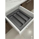 Empressco Gri 37X49 cm Çekmece Içi Kaşıklık ve Kesilebilir Bıçak Düzenleyici