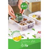Empressco Grimor Life 7 Parça Sızdırmaz Hava Almaz Saklama Kabı Seti-Kahvaltı Piknik Seti-Derin Dondurucu ve Mikrodalga - Fiyatı, Yorumları - 079 Buz Beyazı - Seçenek 1