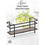Empressco Grimor Life Ahşap Tabanlı Metal Baharatlık Standı- Baharatlık Düzenleyici Organizer - Fiyatı, Yorumları - 1 lt