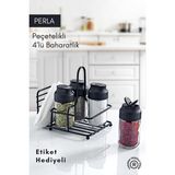 Empressco Grimor Life Perla Metal Standlı Peçetelikli 4 - Ahşap - 1 lt