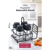 Empressco Grimor Life Perla Peçetelikli Baharatlık Düzenleyici Metal Stand- Baharatlıklar Dahil Değildir - Fiyatı, Yorumları - Ahşap - 1 lt
