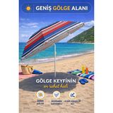 Empressco Hak Iş Oyuncak Kırmızı-Lacivert Çizgili 170 cm Ayarlanabilir Polyester Ekose Kumaş Plaj Şemsiyesi - Fiyatı, Yorumları - 1 m - Ahşap