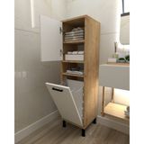Empressco Home Mobiga Linda Çamaşır Sepetli Çok Amaçlı Banyo Dolabı Safirmeşe-Beyaz - Fiyatı, Yorumları - Ahşap - Seçenek 1