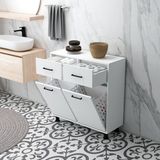 Empressco Home Mobiga Molde Çamaşır Kirli Sepetli Çekmeceli Banyo Dolabı Beyaz - Fiyatı, Yorumları - Ahşap - Seçenek 1