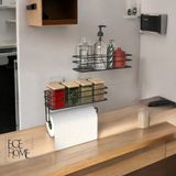 Empressco Home Yapışkanlı Baharatlık 2 Li Metal Havlukuk Siyah Baharat Standı Mutfak Rafı - Fiyatı, Yorumları - Almond Cream