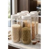 Empressco Homekolik 6’lı Beyaz Kapaklı Cam Kavanoz Seti 1500 ml – Bakliyat/makarna/un-Şeker Saklama Kabı - Fiyatı, Yorumları - 079 Buz Beyazı - Seçenek 1