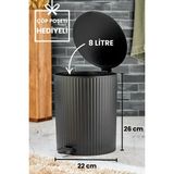 Empressco Homie Este - Yuvarlak Pedallı Çöp Kovası - Çizgili Kapaklı - Banyo Mutfak - Fiyatı, Yorumları - Seçenek 1 - 11-Kırmızı