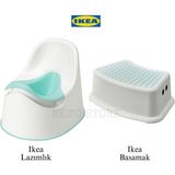 Empressco Ikea Nemostore Ikea Lockıg Lazımlık, Turkuaz +Försıktıg Çocuk Basamağı, Beyaz-Turkuaz, 37X13 cm - Fiyatı, Yorumları - Altın