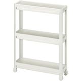 Empressco Ikea Servis Sehpası Beyaz 54X18X71 cm Mutfak-Banyo Düzenleyicisi 3 Katlı Tekerlekli - Fiyatı, Yorumları - Almond Cream