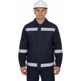 Empressco Iş Montu, Iş Kabanı(Lacivert) Su ve Rüzgar Itici, Gizli Kapşonlu Hi-Vis , Workwear