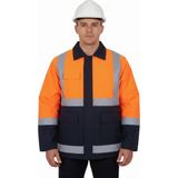Empressco Iş Montu, Iş Kabanı(Turuncu) Su ve Rüzgar Itici, Gizli Kapşonlu Hi-Vis , Workwear