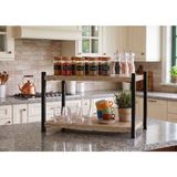 Empressco Isda Home 2 Katlı Metal Mutfak Rafı Tezgah Üstü Düzenleyici Atlantik Çam ve Beyaz Baharatlık Bardaklık 35 cm - Fiyatı, Yorumları - Almond Cream