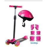 Empressco Işıklı Scooter 3 Tekerlekli Kask Dizlik Set Twist Scooter Koruyu Ful Set Çocuk Scooter - Fiyatı, Yorumları - Ahşap - Seçenek 1