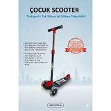 Empressco Işıklı Silikon Çocuk Scooter, Ayarlanabilir Yükseklik, Eğlence Dolu Tekerlekli Oyuncak - Ahşap - Seçenek 1
