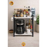 Empressco Ispa Shop Tezgah Üstü 2 Katlı Beyaz Banko Üstü Raf Mutfak Rafı Baharatlık - Fiyatı, Yorumları - Almond Cream