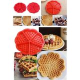 Empressco Kalp Desenli 5 Bölmeli Silikon Waffle Kalıbı Fırın ve Airfyer Kabı Kek Pasta - Seçenek 1 - Antik Bakır