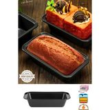 Empressco Karbon Çelik Dikdörtgen Kek ve Ekmek Kalıbı, Yapışmaz, Fırın ve Airfryer Uyumlu - Seçenek 1 - (ClearEyelets)Black-RadiantOrchid