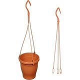 Empressco Katı Plastik Makrome Askılı Saksı 20 Adet Kahverengi 16 cm