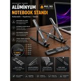 Empressco Katlanabilir Ayarlı Dizüstü Alüminyum Notebook Stand Macbook Tablet Laptop Standı