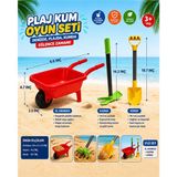 Empressco Kazma Küreği Olan Kırmızı Renk Plaj Kum Aktivite Deniz Malzemlerinden Oyuncak El Arabası - Açık Gri - 0 - 3 Yaş