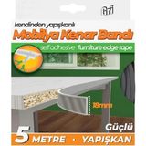 Empressco Kendinden Yapışkanlı Masa,raf,dolap,tezgah,mobilya Kenar Bandı 18MMX5 Metre-Gri - Seçenek 1