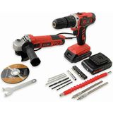 Empressco KETM1875 ÇİFT AKÜLÜ DARBELİ ŞARJLI MATKAP ELEKTRİKLİ ÇANTALI AVUÇ TAŞLAMA SET