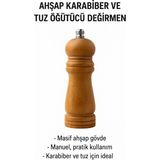 Empressco Keyfisepet En Keyifli Sepet Ahşap Gövdeli Karabiber ve Tuz Öğütücü Değirmen – Manuel Baharatlık 16 cm - Fiyatı, Yorumları - 1 lt