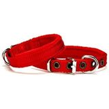 Empressco Kırmızı Polar Pedli Sade Dokuma Boyun Tasması 1,5X20-25 cm - 000-Siyah